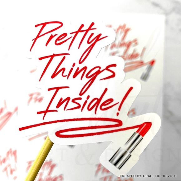 Pretty Things Inside!- 2" Sticker (inches) 48ct.)  [GD45-48] - Picture 1 of 4